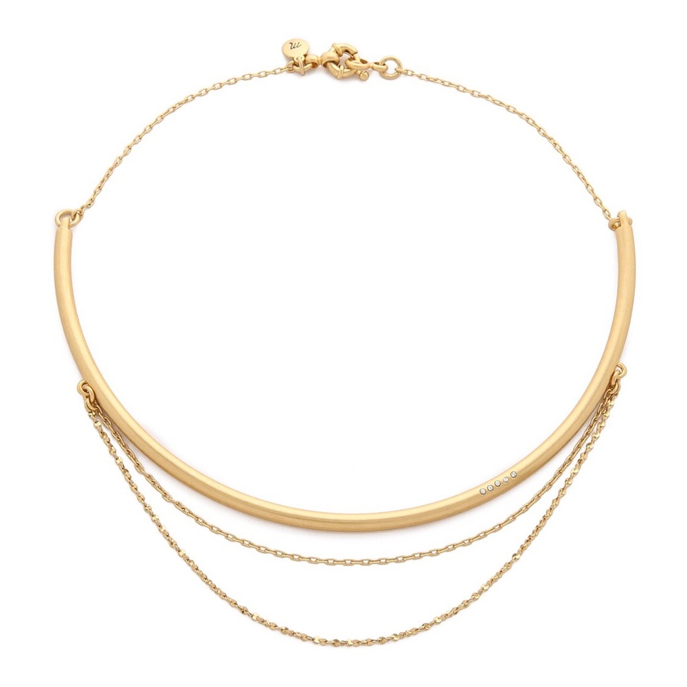 NEW Madewell Gold Long Stem Necklace